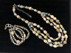 Carolyn Pollack Sterling Silver And Multi Gemstone Necklace And Bracelet