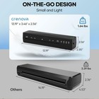 Crenova A4 Laminator 9 Inch Hot   Cold 2 Roller System Quick Warm-up Black Color
