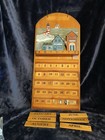 Vintage Wood Perpetual Calendar With A Lighthouse Theme