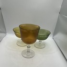 Vtg Mcm Plastic Wine   Coup Glasses Ribbed Retro Acrylic Lot Of 3 70s Retro