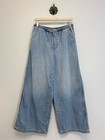 Aerie Daydream Light Blue Denim Pull On Pants Women Medium Regular Wide Leg Nwt