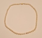Vintage Freshwater Pearl Necklace 14k Gold Clasp Pearls 7mm  approximately  18 