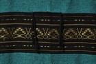 New Handmade Mexican Hand Embroidered Turquoise black Blouse Med lg