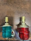 Pair Of Vintage Insulator Glass Wall Sconces Electric Great For A Yacht 