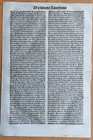 Decorative Rubricated Incunable Leaf Paratus Sermones Koberger  a  - 1496