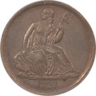 1837 Seated Liberty Dime  No Stars - Pcgs Xf-45  Old Green Holder  Pretty   Pq 