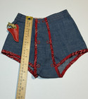 Vintage Denim Western Cowboy Diaper Cover With Keychain
