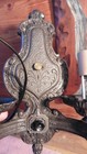 Vtg Cast Iron Wired Two Arm Wall Mounted Sconce Ornate Baroque Gothic Style