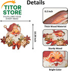 Vintage Style Santa Claus Welcome Sign - Wooden Hanging Sign For Front Door Xmas