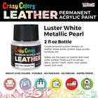 Luster White Pearlescent Acrylic Leather Shoe Paint  2 Oz - Sneakers  Bags