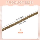 2 Pcs Braided Leather Cords  Round Leather Strap 4mm Dia  2 28 Yards  Taupe