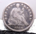 1858 Seated Liberty Half Dime Vg