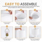 Linen Drum Lamp Shade - Heather White   Easy Installation   Versatile Home De   