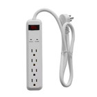 New 4-outlet Power Strip Surge Protector With 3ft Cord Compact   Reliable Design