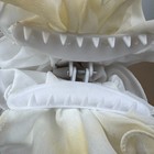 Hair Clips Ruffle Organza Claw Clip White Large Hair Clamp 1pcs