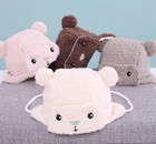 Toddler Kids Infant Winter Hat Earflap Bear Cartoon Knit Warm Cap Lined Beanie