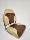 2x Boat Seat High Back Fold Down Boating Fishing Pontoon 1002-ahj Sand   Brown