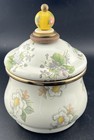Vintage 1995 Mackenzie Childs Camp Collection Enamel Floral Lidded Sugar Bowl