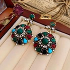 Victorian Style Vintage Revival French Water Drop Flower Necklace   Earrings Set