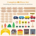 60pc Wooden Train Tracks Lot Railway Pieces Set Play For Thomas The Train Brio