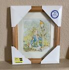 Peter Rabbit Prints From Beatrix Potter Story Lot Of 2 - Wooden Framed - Cute 