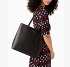 Kate Spade New York Large Jana Tote Brynn Bag Leather Black  Shouder Bag 