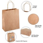 Twisted Handle Paper Bags Brown   White For Party Gift Carrier Eco Friendly Bags