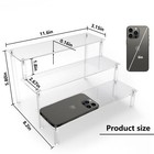  Acrylic Display Risersclear Display Risers Stand Small Mini Shelf 3 Tiered 