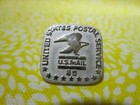 Vtg United States Postal Service 25 Year Lapel Hat Pin Silver Tone   By Cto   2l