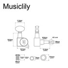 Wilkinson Chrome 6 Inline E-z-lok Guitar Machine Head Tuning For Fender Guitar