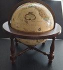 Replogle 12    Globe World Classic Wood Stand Raised Relief Rotating