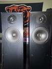 Pair Of Polk Audio R30 2-way Floor Standing Speakers  1 Smushed Cone  See Video 