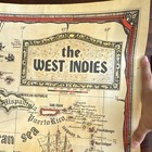 West Indies Caribbean Wall Map - Cuba  Jamaica  Puerto Rico  Haiti  Dominican R   