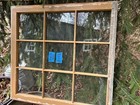 30 X 31 Antique Vintage Large Window Sash Frame Old 9 Pane  Frame 1920s