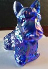 Boyd Art Glass     Duke     Scottie Dog In Cobalt Carnival  14 Made 3-4-2004