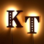 Custom Wooden Engraved Name Wall Light Personalized Gift Night Light Letter Lamp