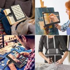 5x Magnifying Glass With Light And Stand  36 Led Dimmable Floor Magnifying Lamp 