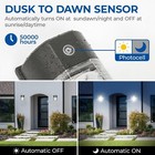 Led Wall Pack - 26w With Dusk-to-dawn Photo Sensor Daylight White 5000k  2-pack 