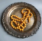 Unique Ukrainian Amber Islamic Prayer 66 Rosary Beads 43g Butterscotch Egg Yolk