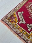 Antique Small Rug  Hand Woven Rug Pillow  Anatolian Rug  Doormat  Wool  Turkish