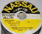 Western Electric  5lb Spool Nassau 60 40 Solder Wire  070  3-6     R566 4lb 12oz