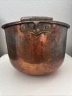 Antique Large Heavy Copper Pot With Handles Great  Patina