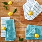 Albany Kitchen Towel 4-pack Set  Aqua white  16 x26 
