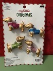Mini Dachshund Dog Glitter 2    Christmas Ornaments 4 Colors New Package Cute 
