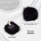 Shoe Clips 2pcs Fluffy Mink Fur Pom Shoe Decoration Charms Black Removable Shoe