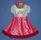 Strawberry Shortcake Dress Girls-4-6x-bow-costume Necklace ring-bag-dress Up Set