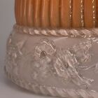 Antique Vtg Victorian Orange Cased Glass Lamp Shade Ceiling Light Dome 5 5   x 7   