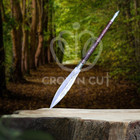 Handmade Carbon Steel Viking Outdoor Jungle Survival Forest Spear With Sheath