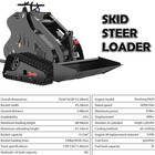 Mini Skid Steer 13 5hp Track Loader Hydraulic Gasoline Engine Free Ship