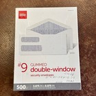 Pack Of 500 Office Depot  9 Security Envelopes  Double Window  3-7 8  X 8-7 8  